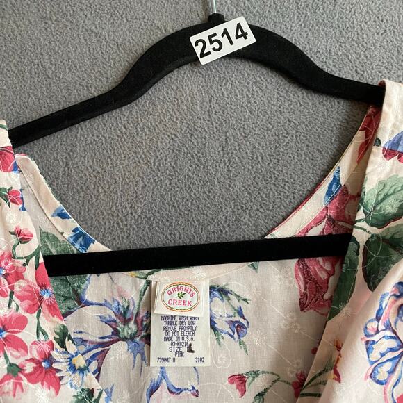 Vtg 80s 90s NOS Brights Creek Cottage Garden Midi Dress Romantic Boho 14? Floral - Picture 15 of 15